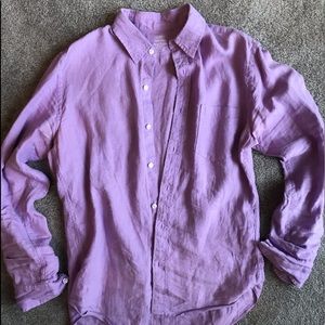 Jcrew medium linen button down, slim fit
